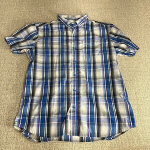 Columbia Omni-Wick Mens Blue Striped Casual Shirt Size Sz XL  Short Sleeve